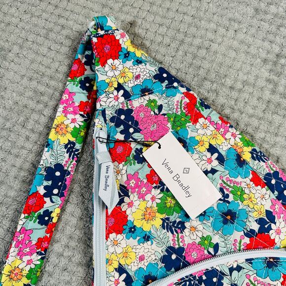 NWT Vera Bradley Essential Sling Backpack One Shoulder Colorful Far Out Floral - Picture 2 of 6